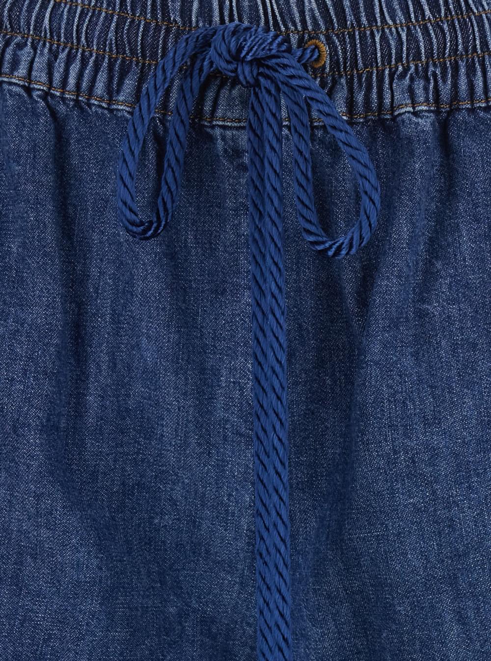 Valentino Women Blue Shorts With Welt Pockets And Front Closure In Cotton VALENTINO