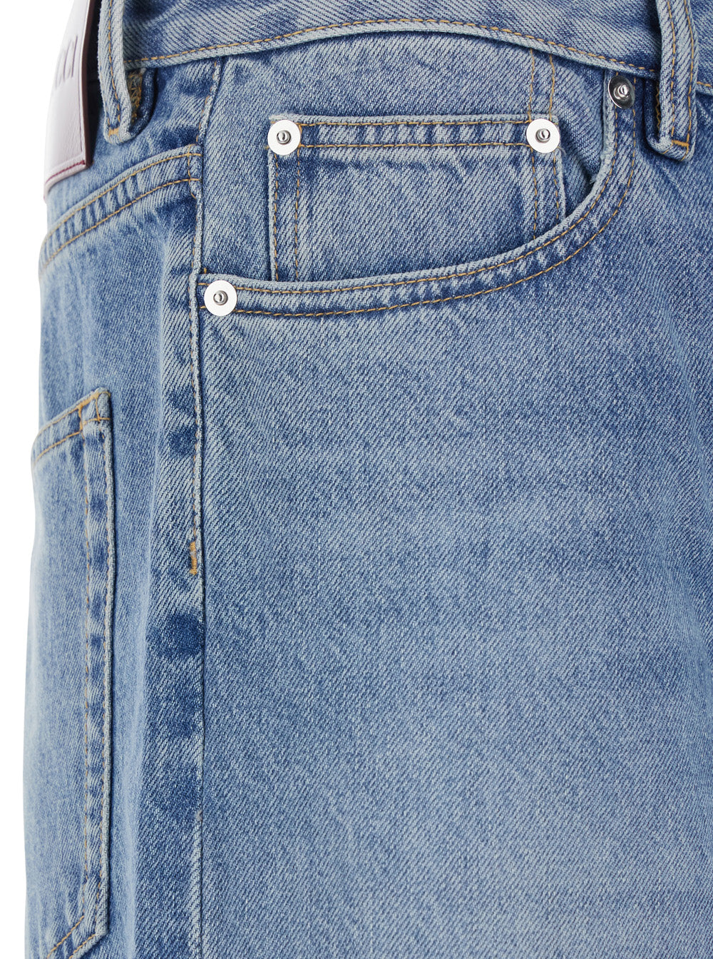 Gucci Men Light Blue Jeans With Bleach Effect In Denim For Men GUCCI