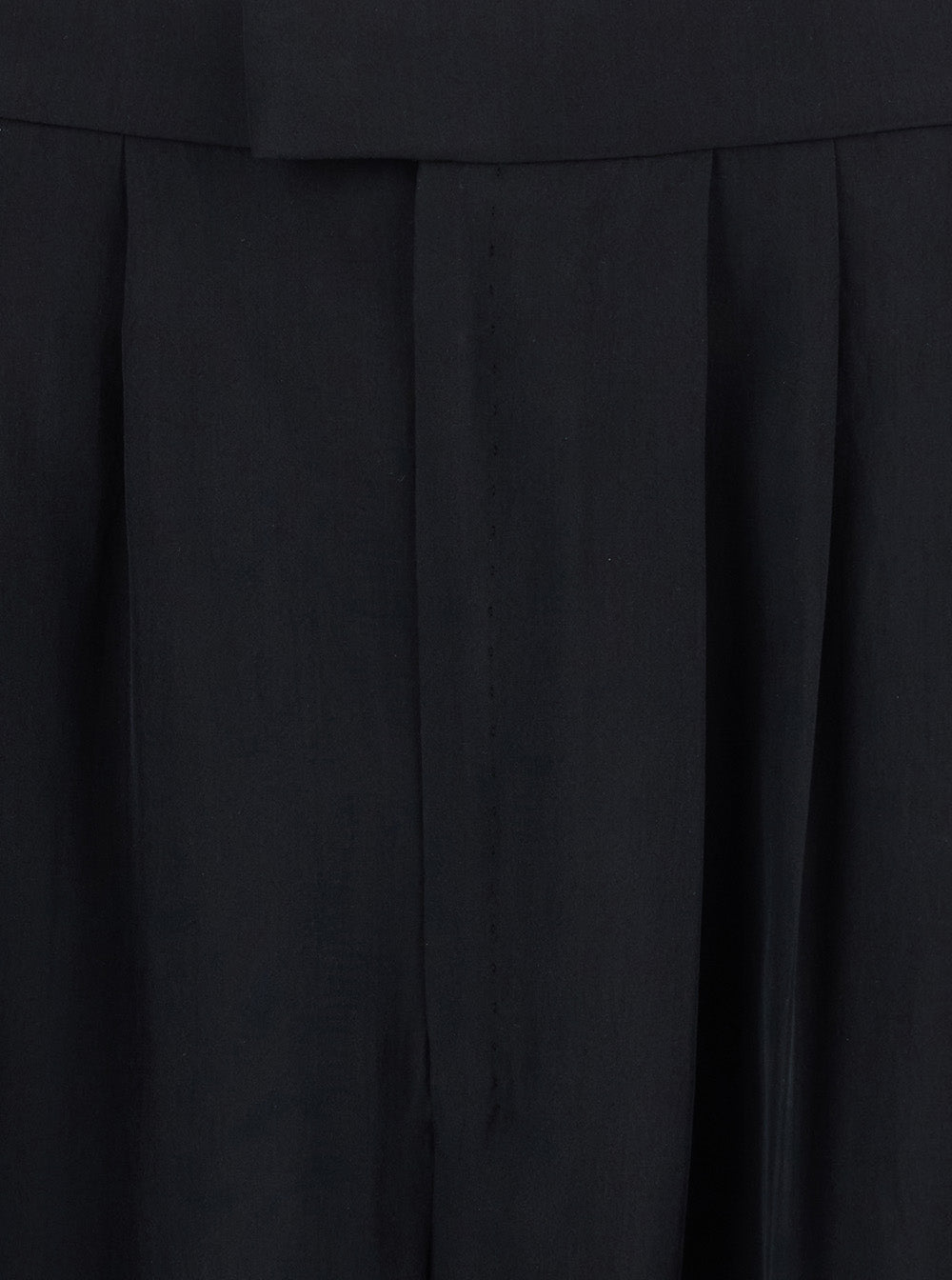 Saint Laurent Women Black High-Waisted Straight Leg Pants In Silk For Women SAINT LAURENT