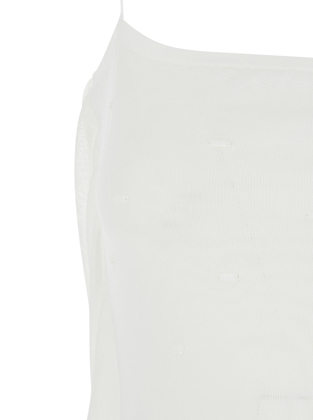 Jacquemus Women White Dress With Straight Neckline In Tech Fabric Woman JACQUEMUS