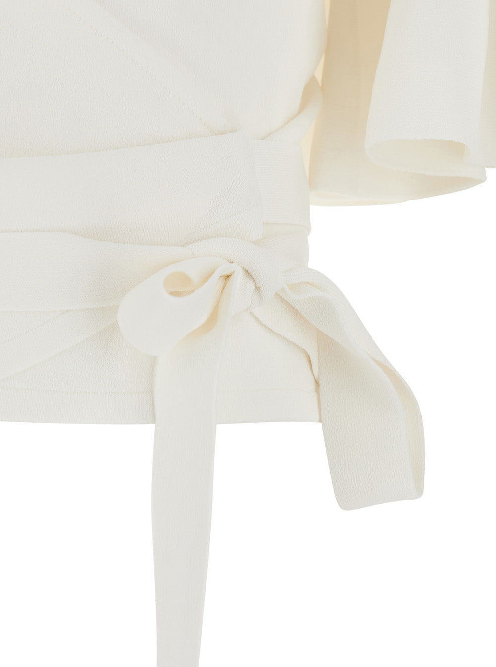 Jacquemus Women White Top With Crossed Neck In Tech Fabric For Women JACQUEMUS