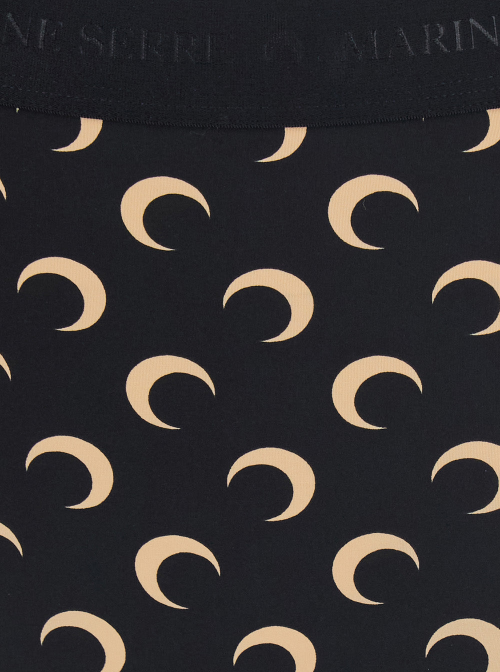 Marine Serre Women Moon Printed Jersey Legging Black Technical Jersey Moon Print Pants Women MARINE SERRE