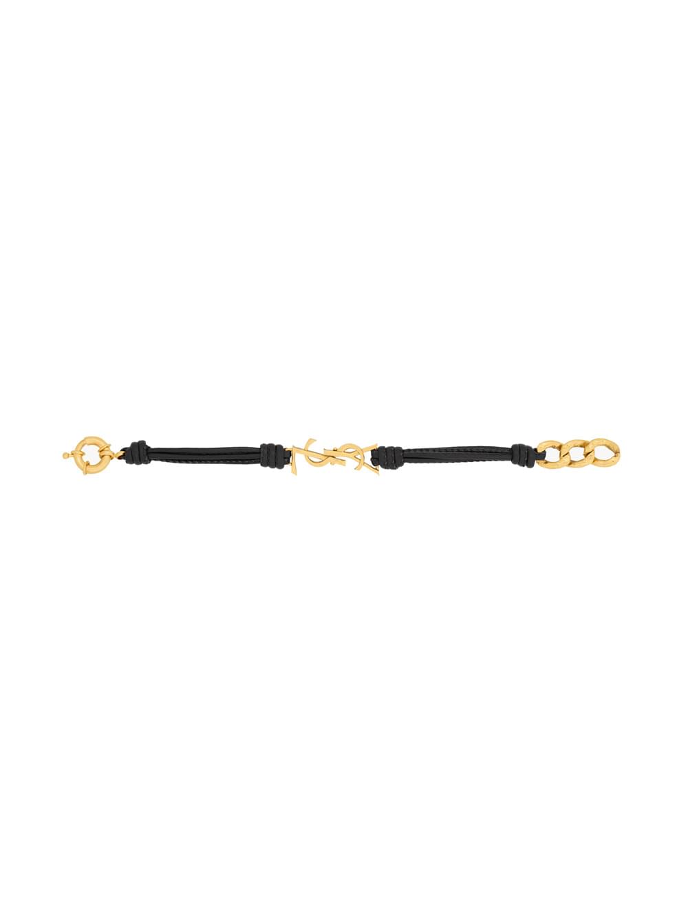 Saint Laurent Women Bracelet 'Q_Nappa Paris' With Metallic Finish In Leather For Women SAINT LAURENT