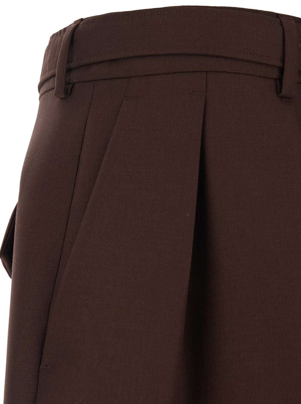 Saint Laurent Men Brown Cotton Bermuda Shorts With Side Pockets For Men SAINT LAURENT