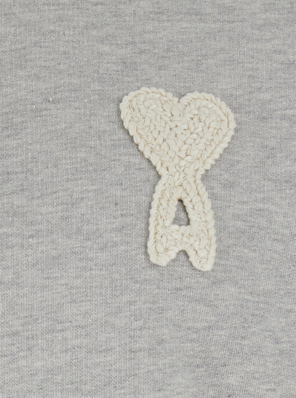 Ami Paris Men Crewneck Classic Fit With Ami De Coeur Knitted Patch AMI PARIS