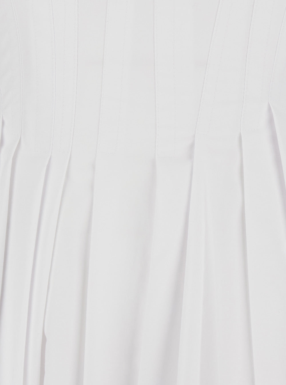 Sportmax Women 'Giro' White Midi Dress With Square Neckline And Hidden Zip Closure At The Back In Cotton For Women SPORTMAX