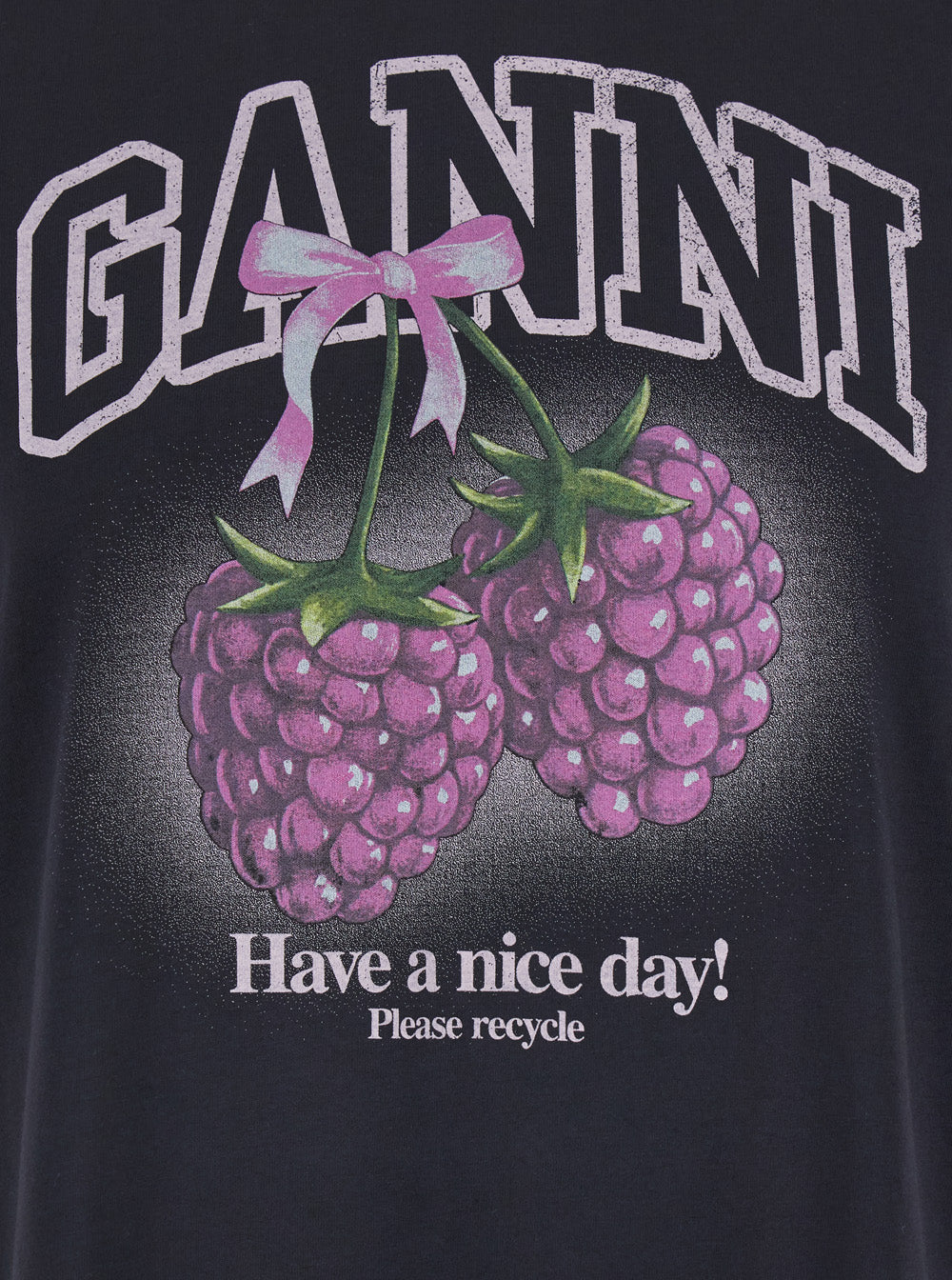 Ganni Women Basic Cotton Jersey Raspberry Print GANNI