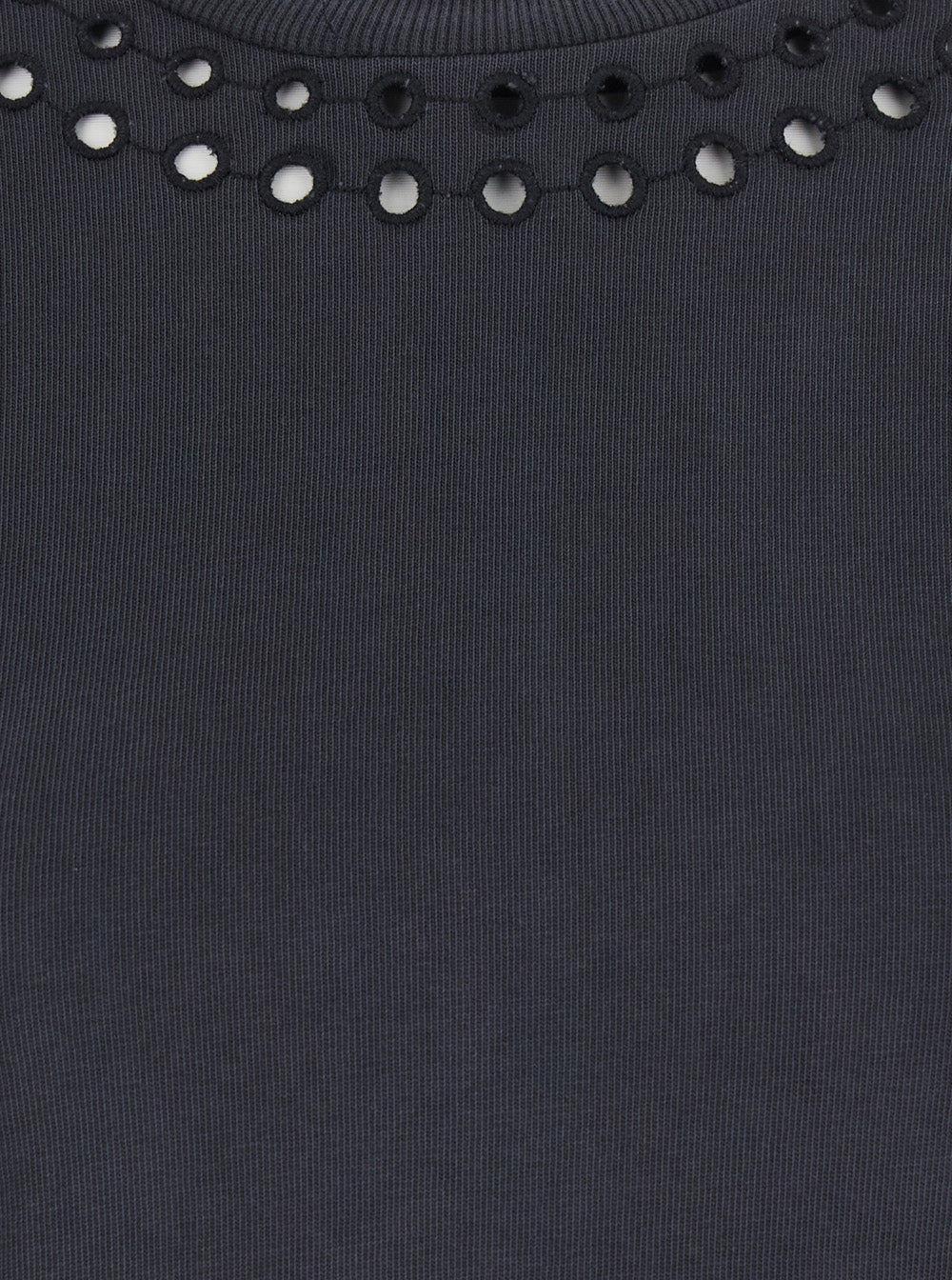 Isabel Marant Etoile Women 'Orlane' Black Dress With Round Neck And Sangallo Details In Cotton For Women ISABEL MARANT ETOILE