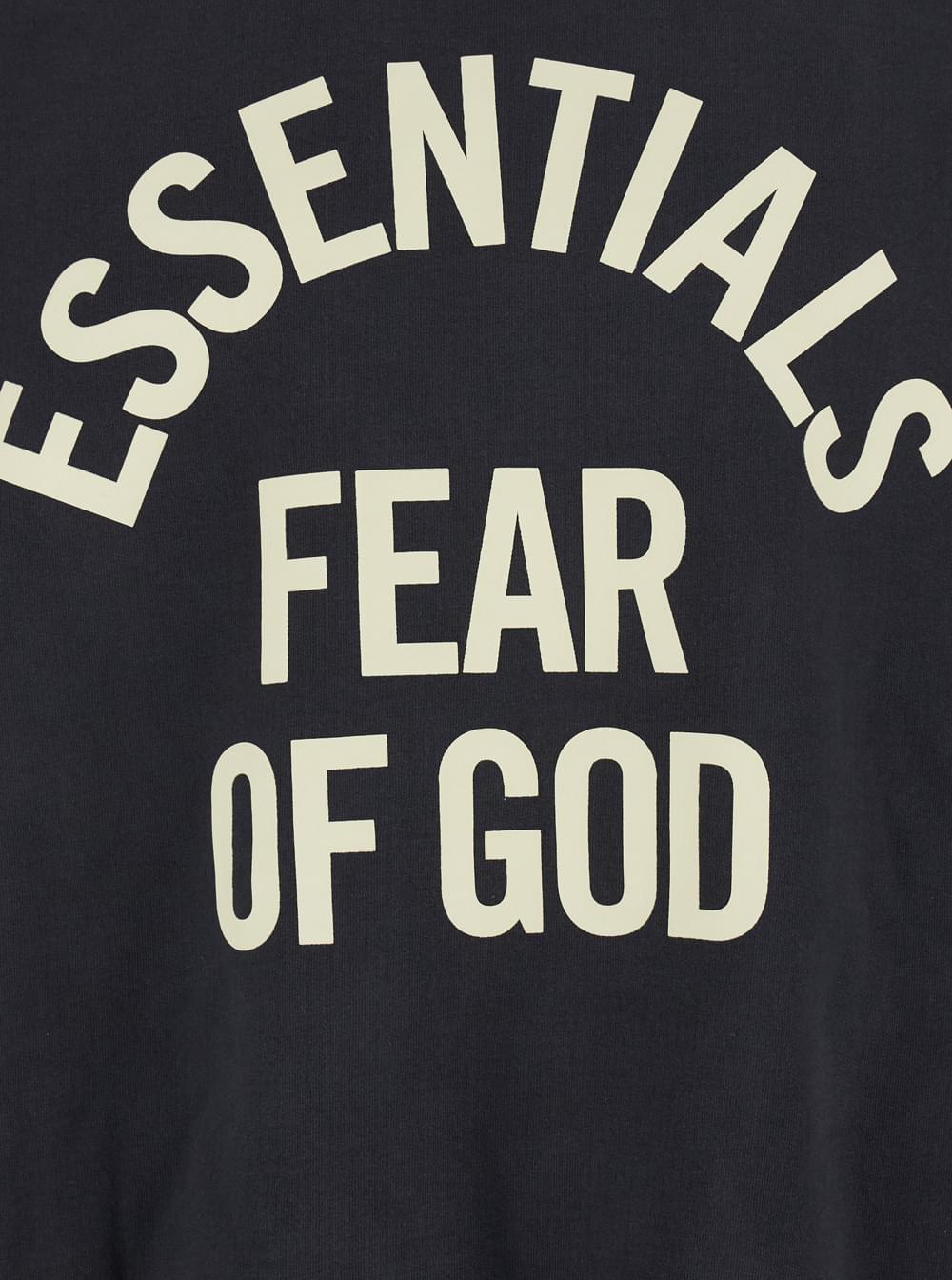 Fear Of God Men Black 'Campus 90'S Crewneck Sweatshirt Essentials' With Round Neck And Long Sleeves FEAR OF GOD