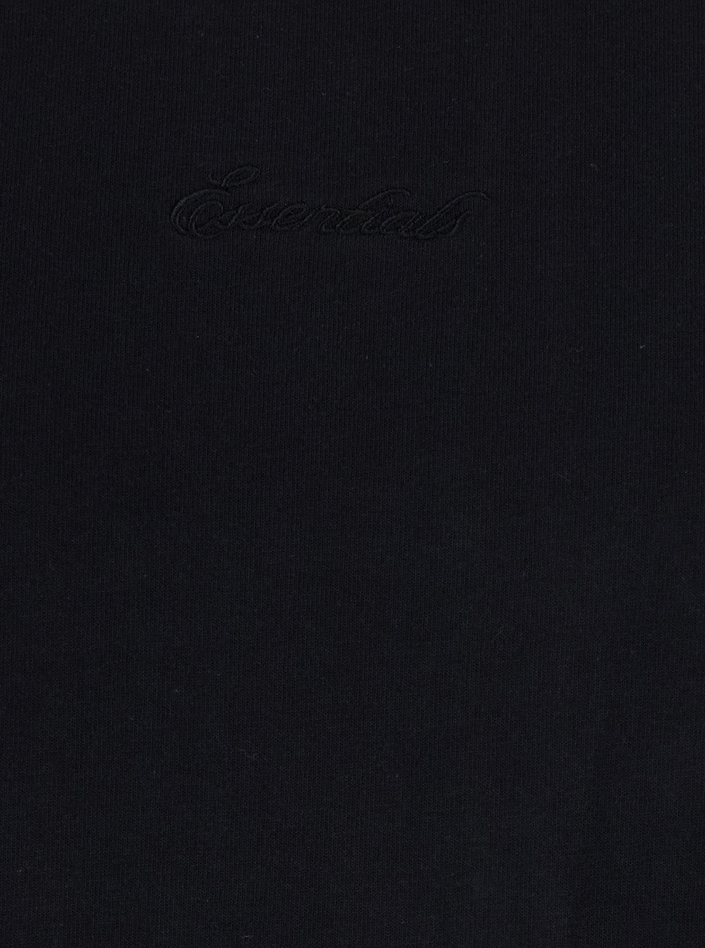 Fear Of God Men Black Crew Neck T-Shirt With Tone-On-Tone Logo Lettering Embroidery On The Front In Cotton For Men FEAR OF GOD