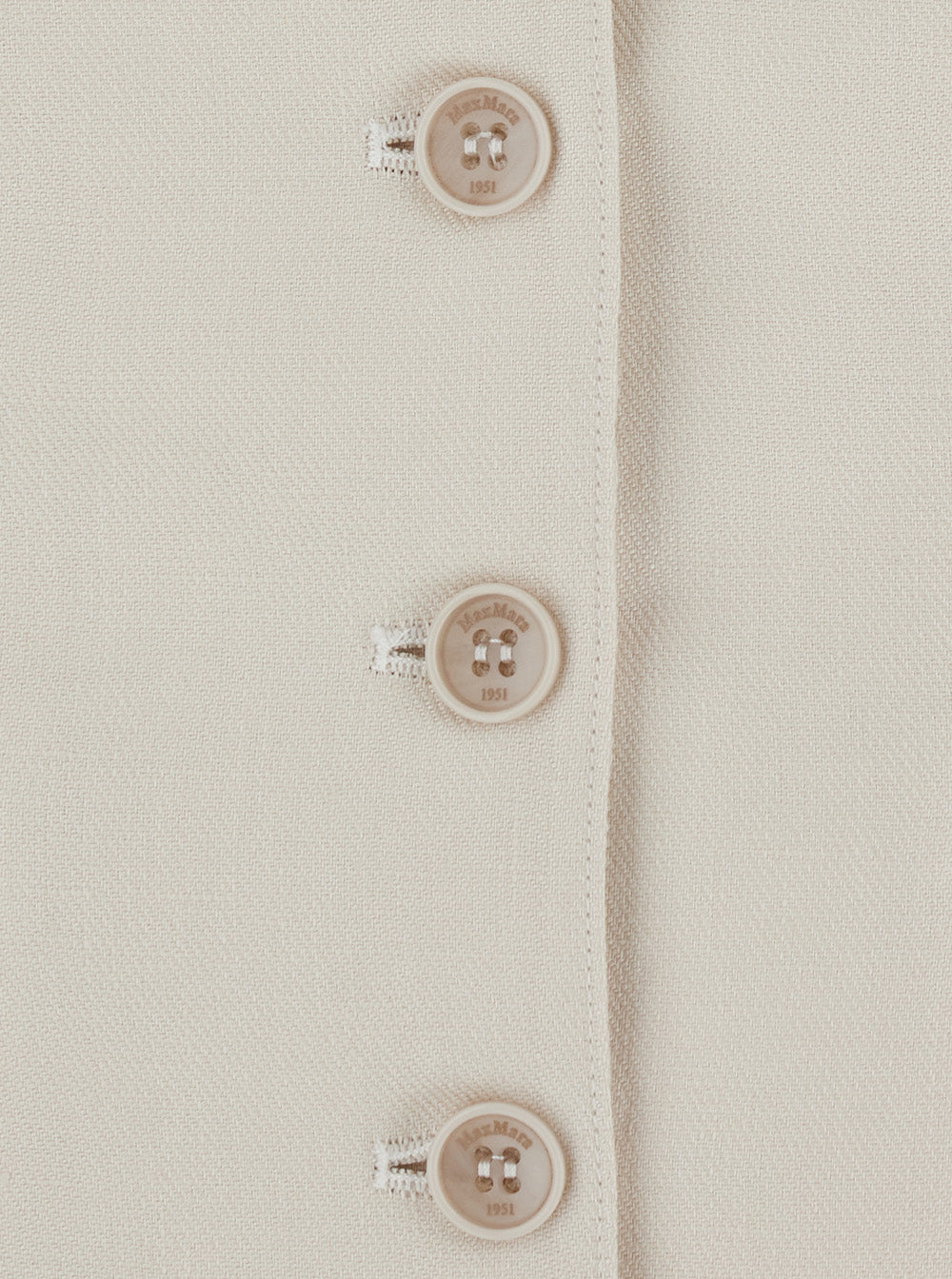 Max Mara Women Beige 'Mxmcalib' Vest With V-Neck And Cable Knit On The Back In Linen For Women MAX MARA
