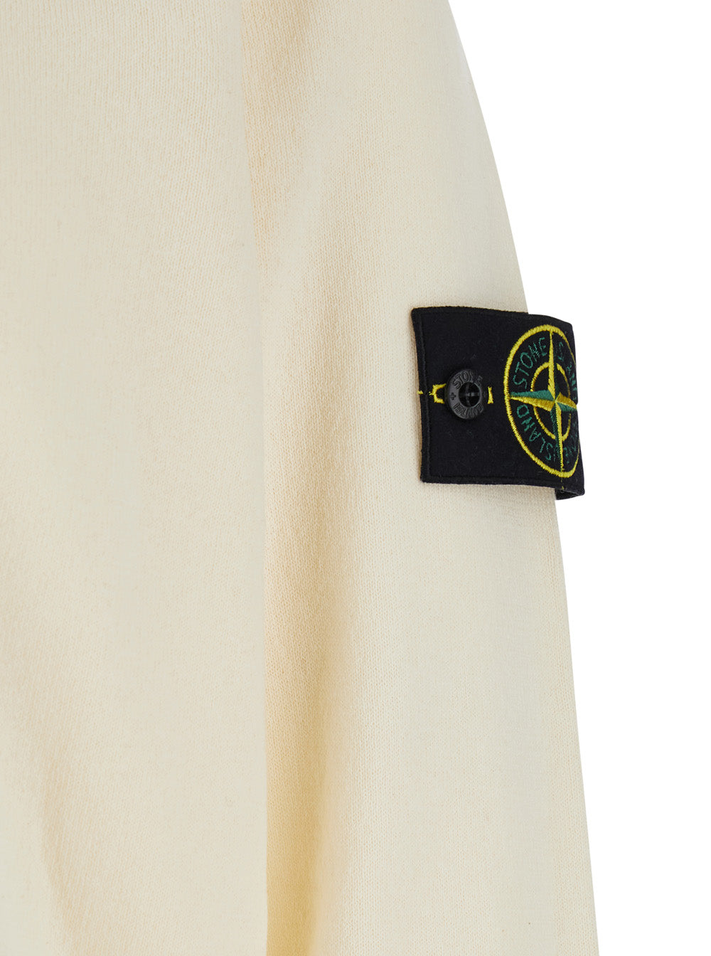 Stone Island Men Stone Island Men White Sweater With Round Neck And Long Sleeves In Cotton For Men STONE ISLAND