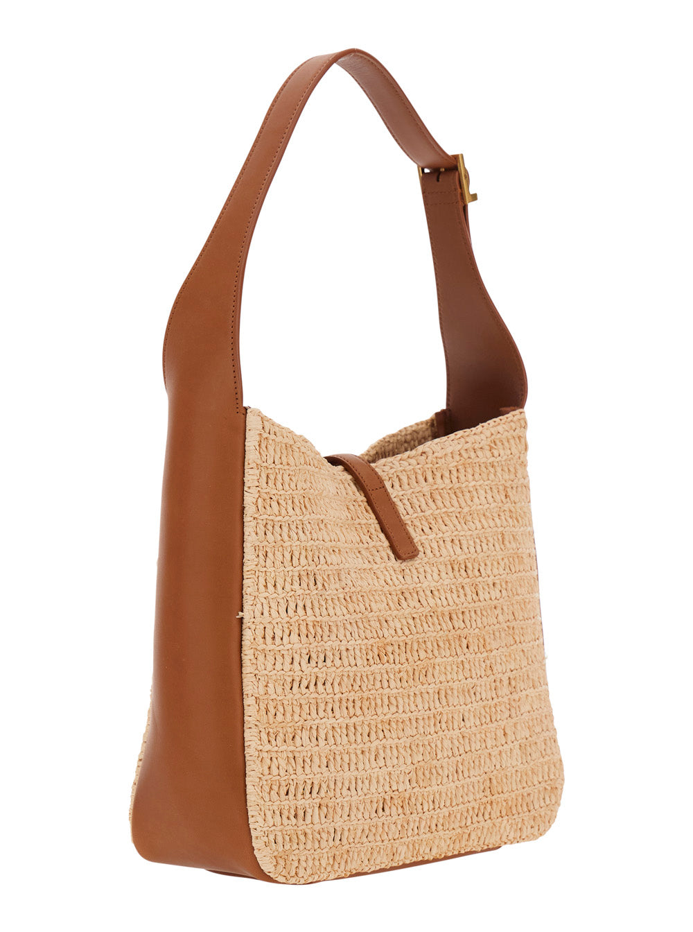 Saint Laurent Women Shoulder Bag 'Ysls Bo Mng S Le 5A7' With Raffia Beige Details For Women SAINT LAURENT