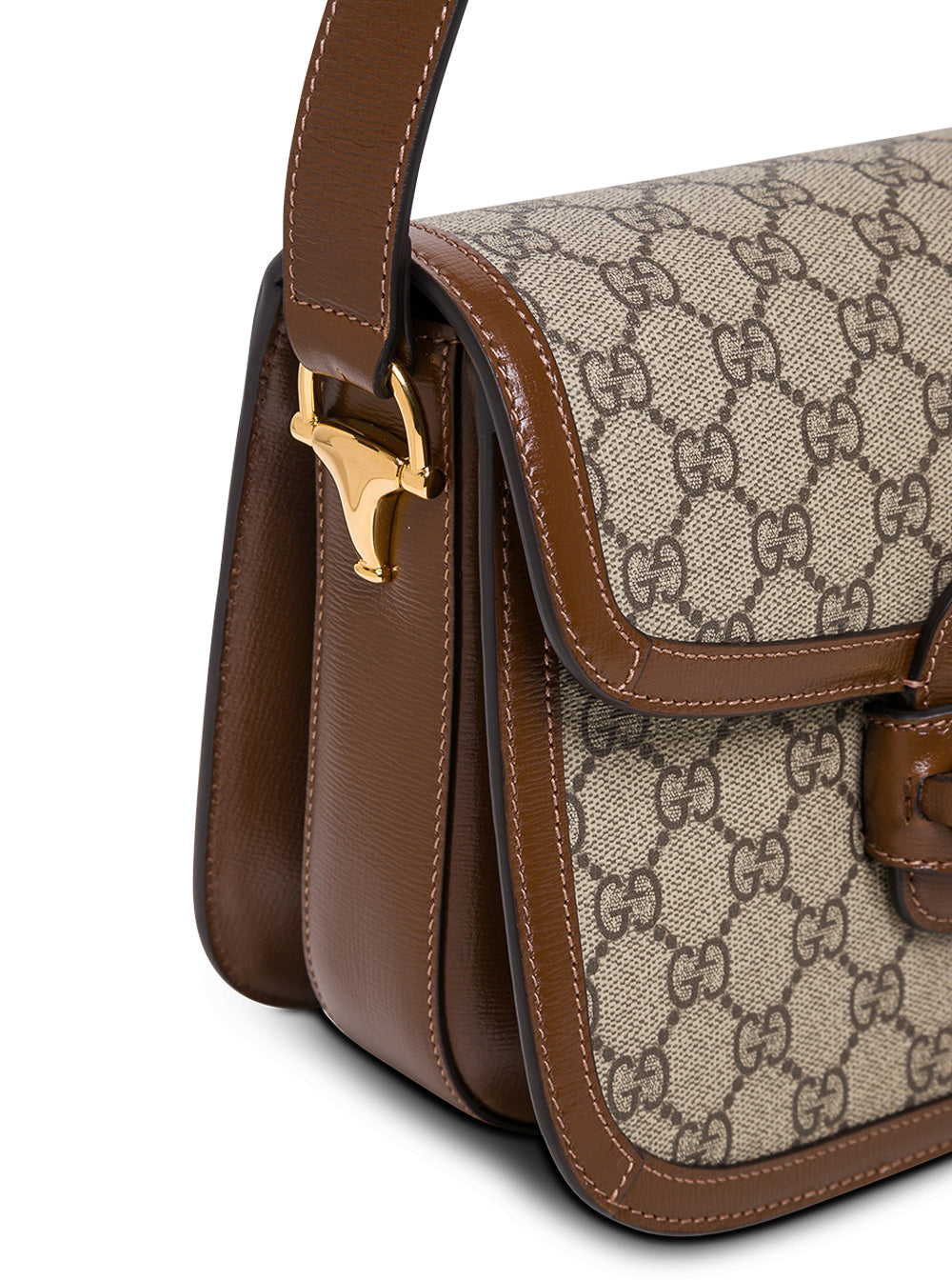 Gucci Women Shoulder Bag 'Horsebit Bag' With Beige Leather Details For Women GUCCI