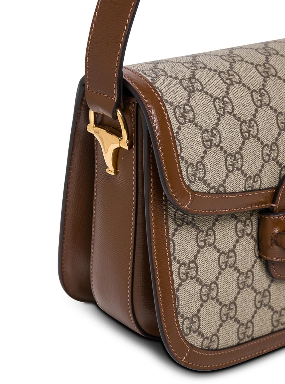 Gucci Women Shoulder Bag 'Horsebit Bag' With Beige Leather Details For Women GUCCI