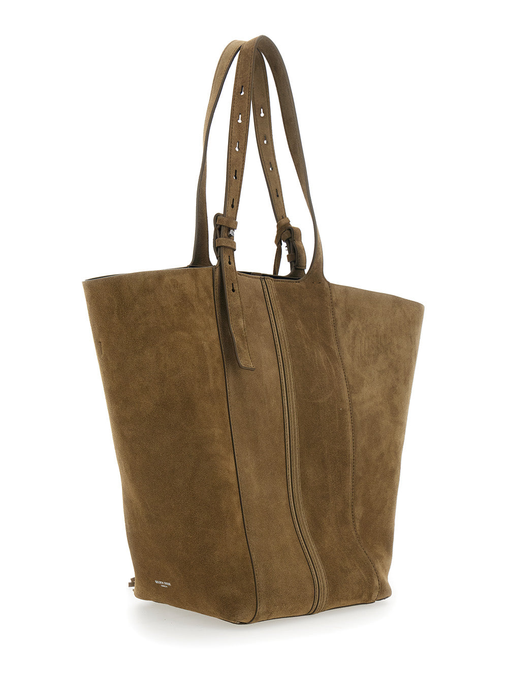 Golden Goose Women '24/7' Green Tote Bag With Fringe In Nappa And Metal Details In Suede Woman GOLDEN GOOSE