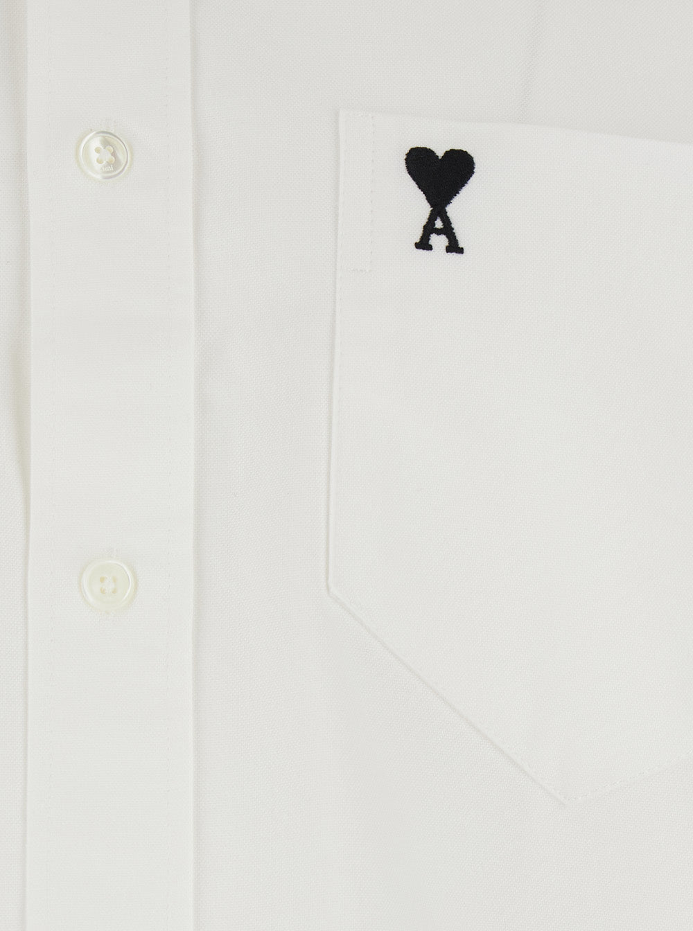 Ami Paris Men Quota -Boxy Short Sleeve Shirt With Button Down Collar And Embroidered Adc AMI PARIS