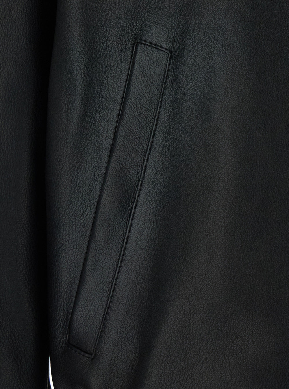 Versace Men Black Jacket - Jacket With Front Closure And High Collar - Leather - Men VERSACE