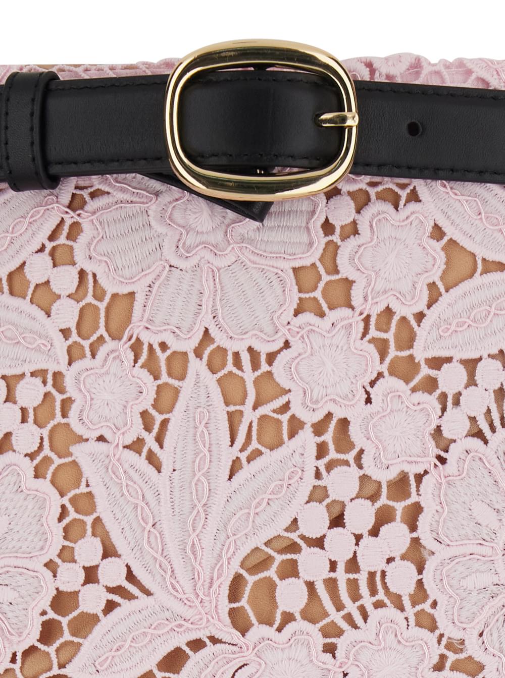 Self-Portrait Women Dress 'Pink Lace' With Pink Lace Details In Fabric SELF-PORTRAIT