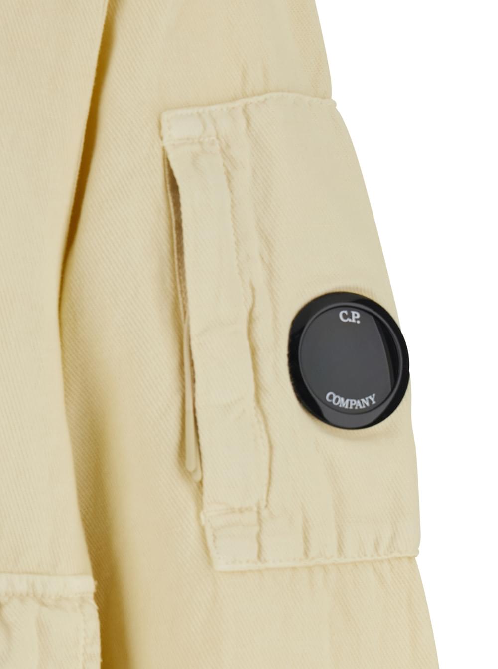 C.P. Company Men Beige 'Lino' Jacket With Front Closure And Side Pockets In Cotton And Linen For Men C.P. COMPANY