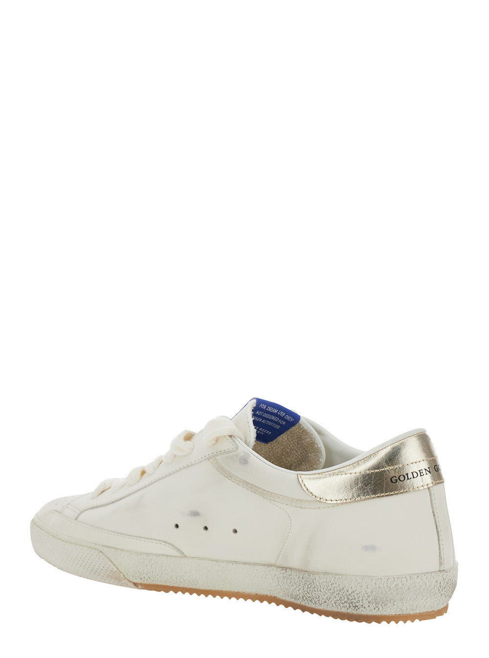 Golden Goose Men 'Superstar' White Low Sneakers Vintage Effect With Gray Pull-Tab In Leather Men GOLDEN GOOSE