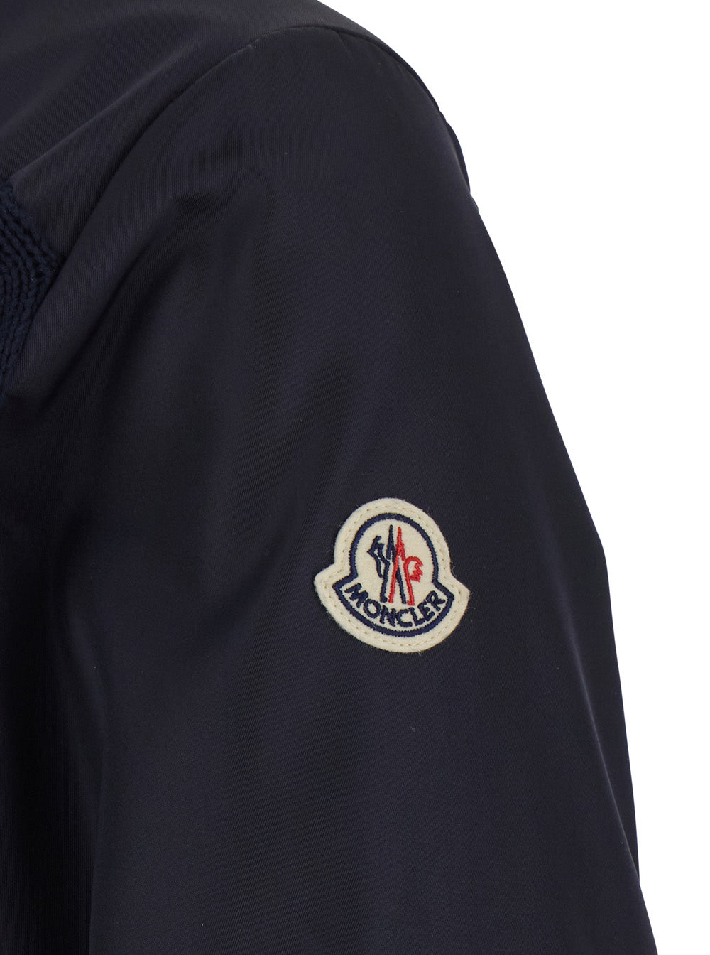 Moncler Men Cardigan Blue With Zip And High Collar In Polyamide Men MONCLER
