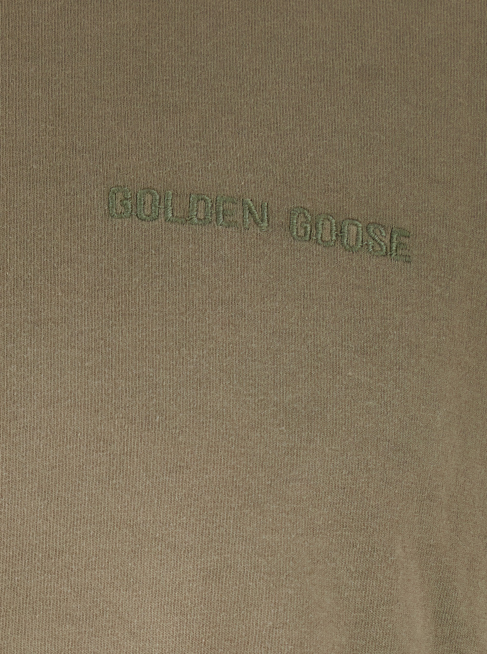 Golden Goose Men Brown Round Neck T-Shirt With Logo Lettering Embroidery On The Front In Cotton For Men GOLDEN GOOSE