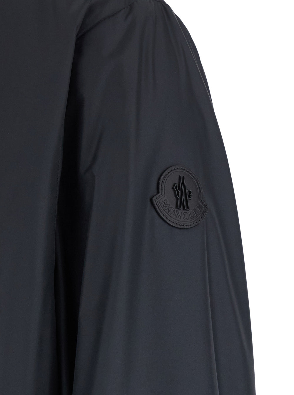 Moncler Men 'Meidassa' Black Jacket With High Collar And Logo Patch On The Sleeve In Tech Fabric Man MONCLER