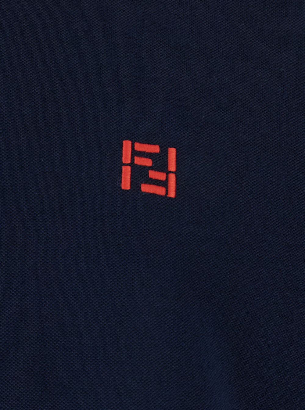 Fendi Men Blue Polo With Classic Collar And Logo On The Front In Cotton Men FENDI