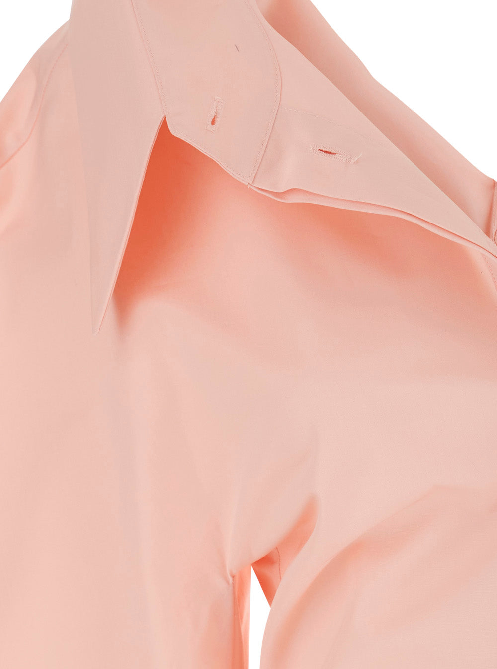 Givenchy Women Pink Fitted Shirt With Cut-Out Design On Front And Back In Cotton For Women GIVENCHY