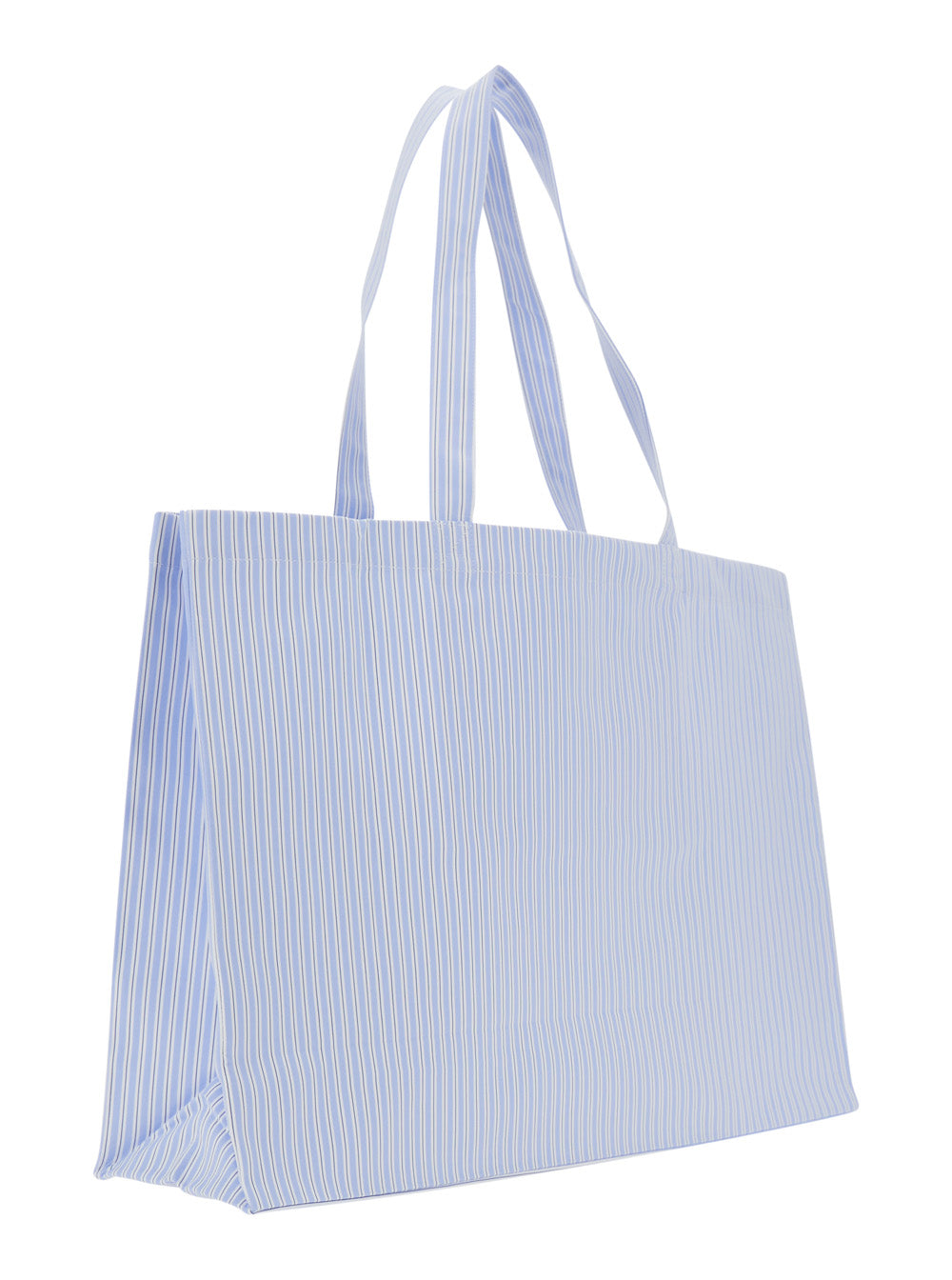 A.P.C. Men 'Diane 2.0' Light Blue Tote Bag With All-Over Striped Motif And Logo Lettering On The Front In Cotton For Men A.P.C.