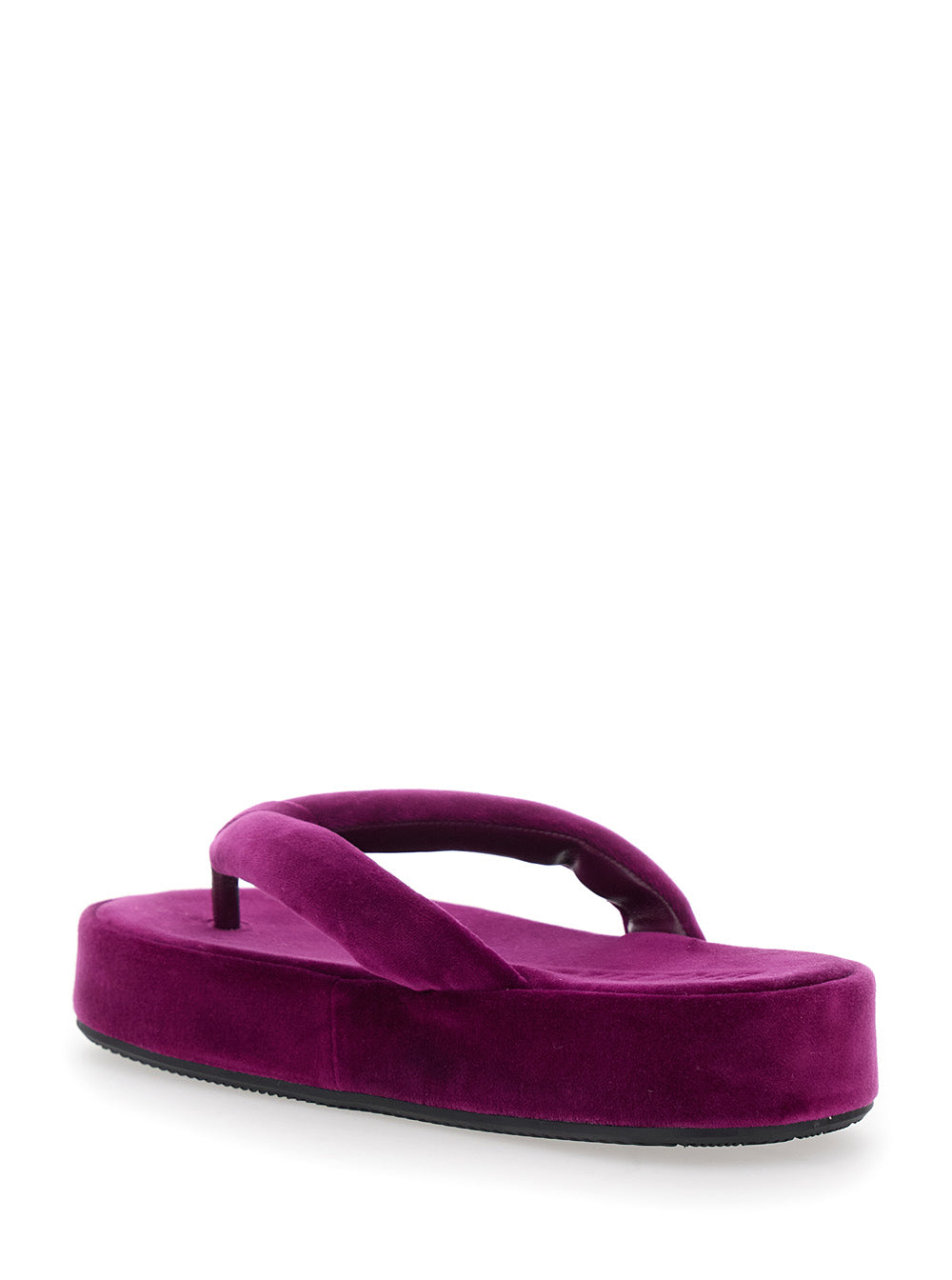 Balenciaga Women 'Jet Leg' Violet Sandals With Thong Design And Logo Lettering On The Strap In Cotton Blend For Women BALENCIAGA