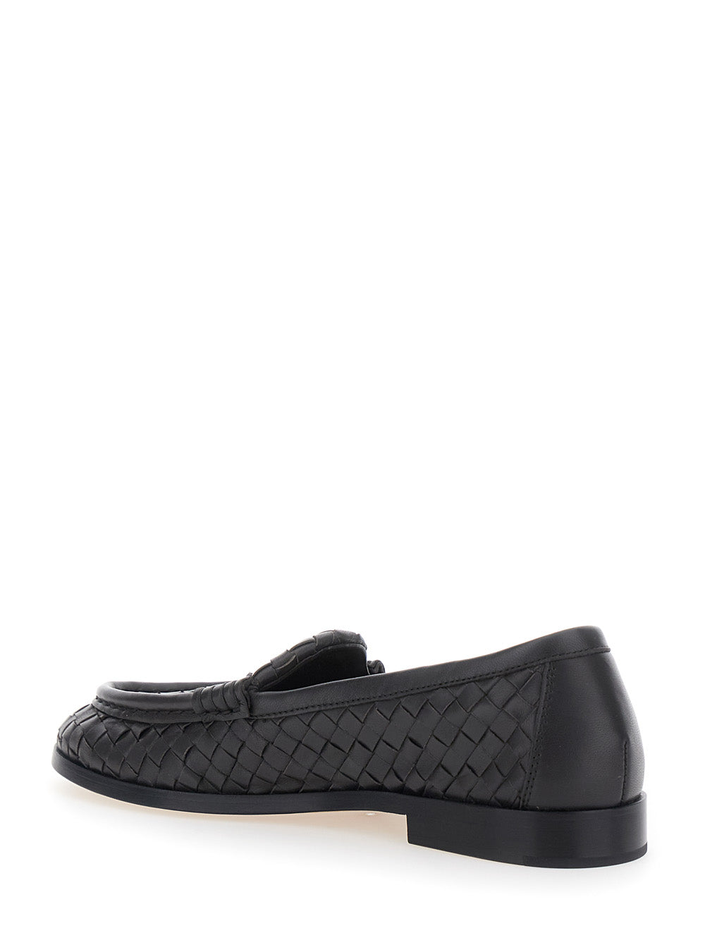 Bottega Veneta Women 'Silenzio' Brown Loafers With Rounded Toe And Intreccio Motif In Leather For Women BOTTEGA VENETA