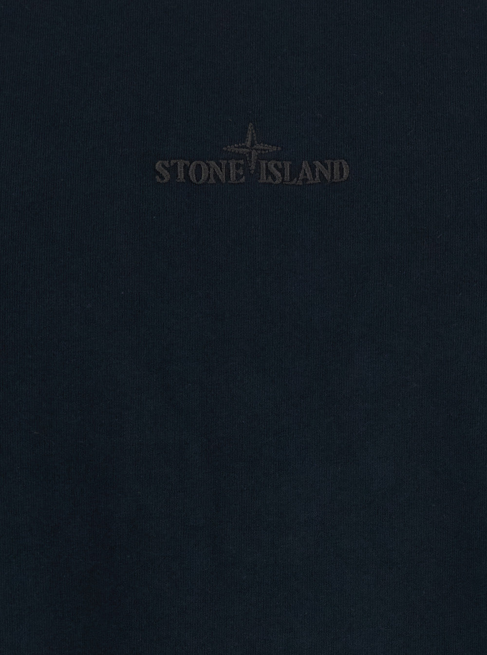 Stone Island Men Blue Crew Neck T-Shirt With Logo Lettering Embroidery On The Front In Cotton For Men STONE ISLAND