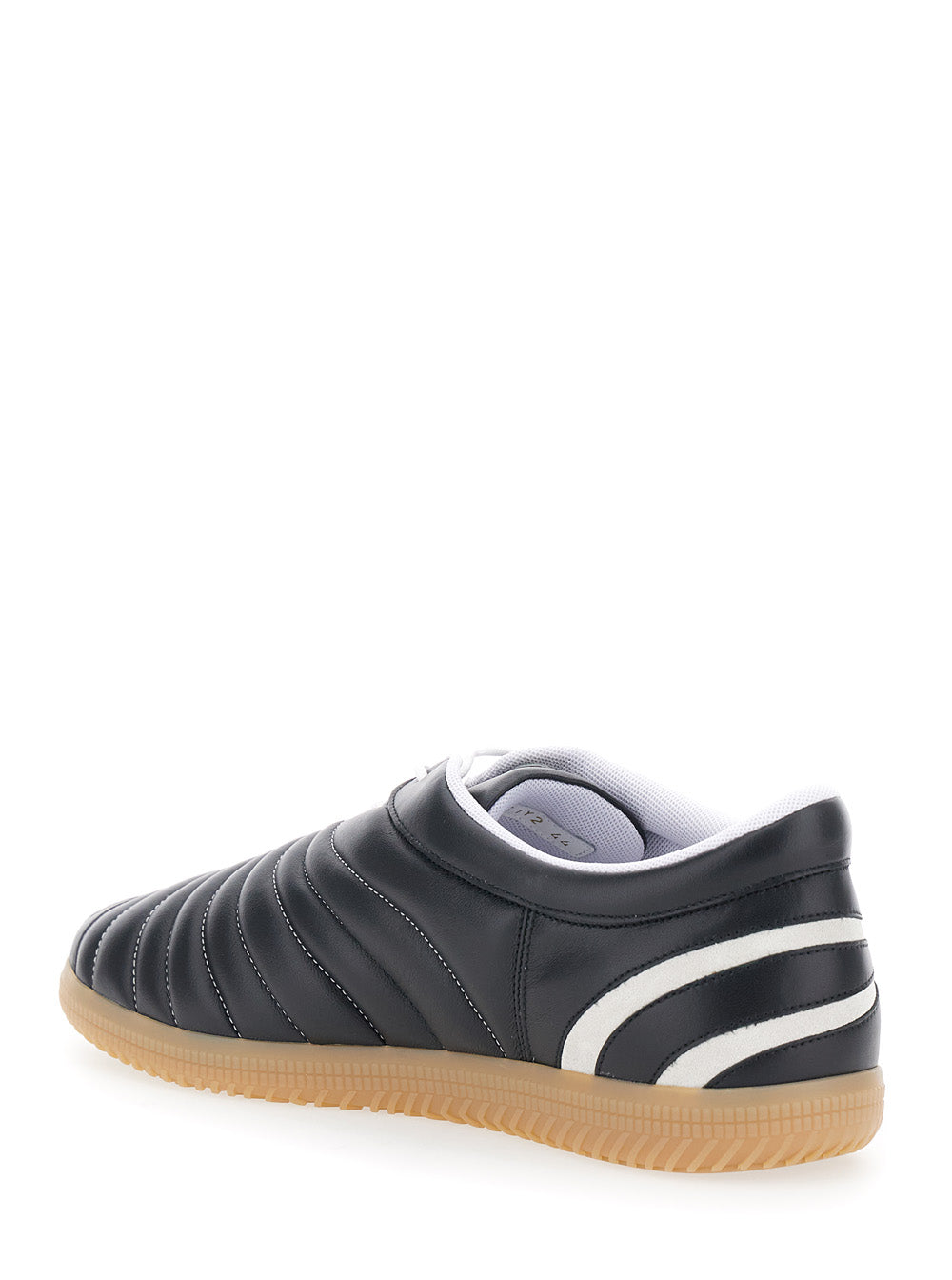 Valentino Garavani Men Black Low Top Sneakers With Panther Patch Detail On The Side And Flame Motif In Leather For Men VALENTINO GARAVANI