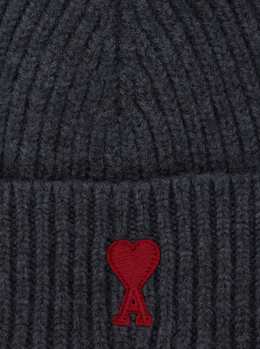 Ami Paris Men Gray Wool Adc Embroidered Beanie For Women AMI PARIS