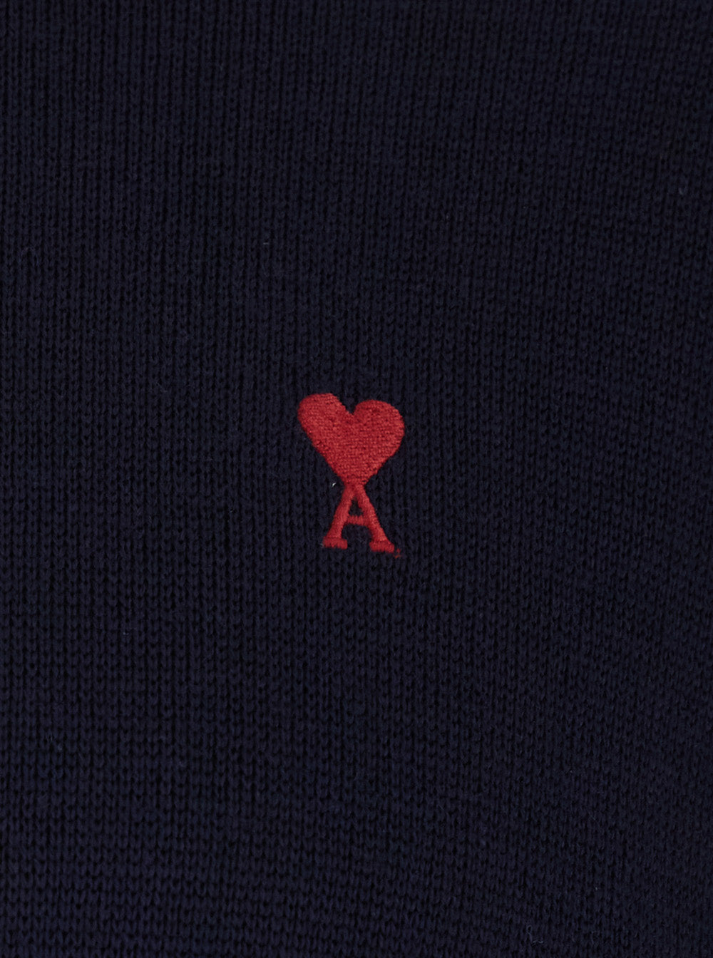 Ami Paris Men Crewneck Sweater With Adc Embroidery On The Front In Wool Blend Blue Men AMI PARIS