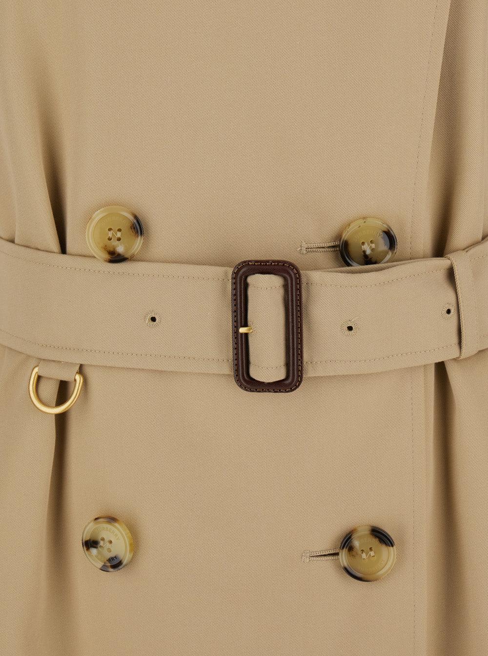 Burberry Women Double-Breasted Trench Coat With Waist Belt In Beige Cotton For Women BURBERRY