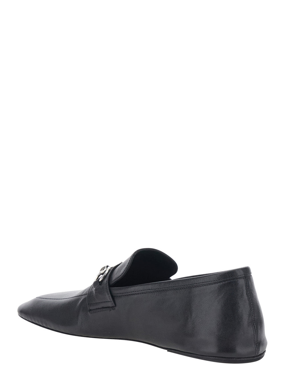 Gucci Men 'Edgar' Black Loafers With Semi-Square Toe And Horsebit On The Front In Smooth Leather For Men GUCCI