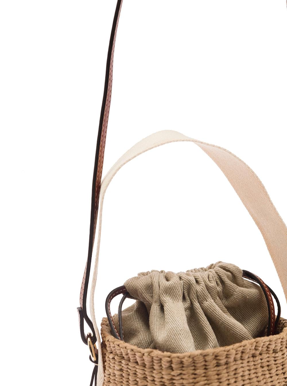 Chloé Women Beige Raffia 'Woody' Small Handbag CHLOE