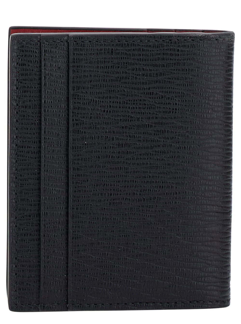 Ferragamo Men Card Holder With Gancini Detail In Black Leather For Men FERRAGAMO