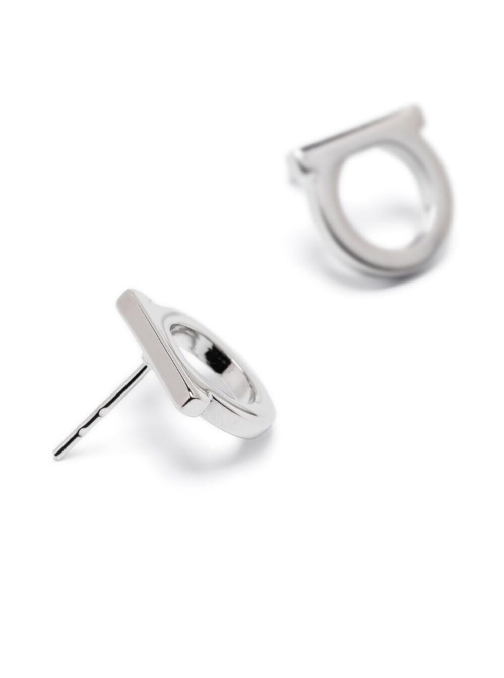 Ferragamo Women Gancini Earrings With Silver-Colored Brass Plate For Women FERRAGAMO