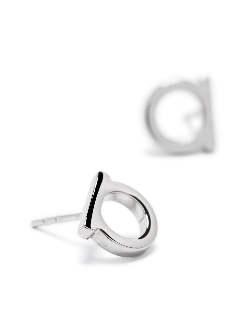 Ferragamo Women Gancini Earrings With Silver-Colored Brass Plate For Women FERRAGAMO