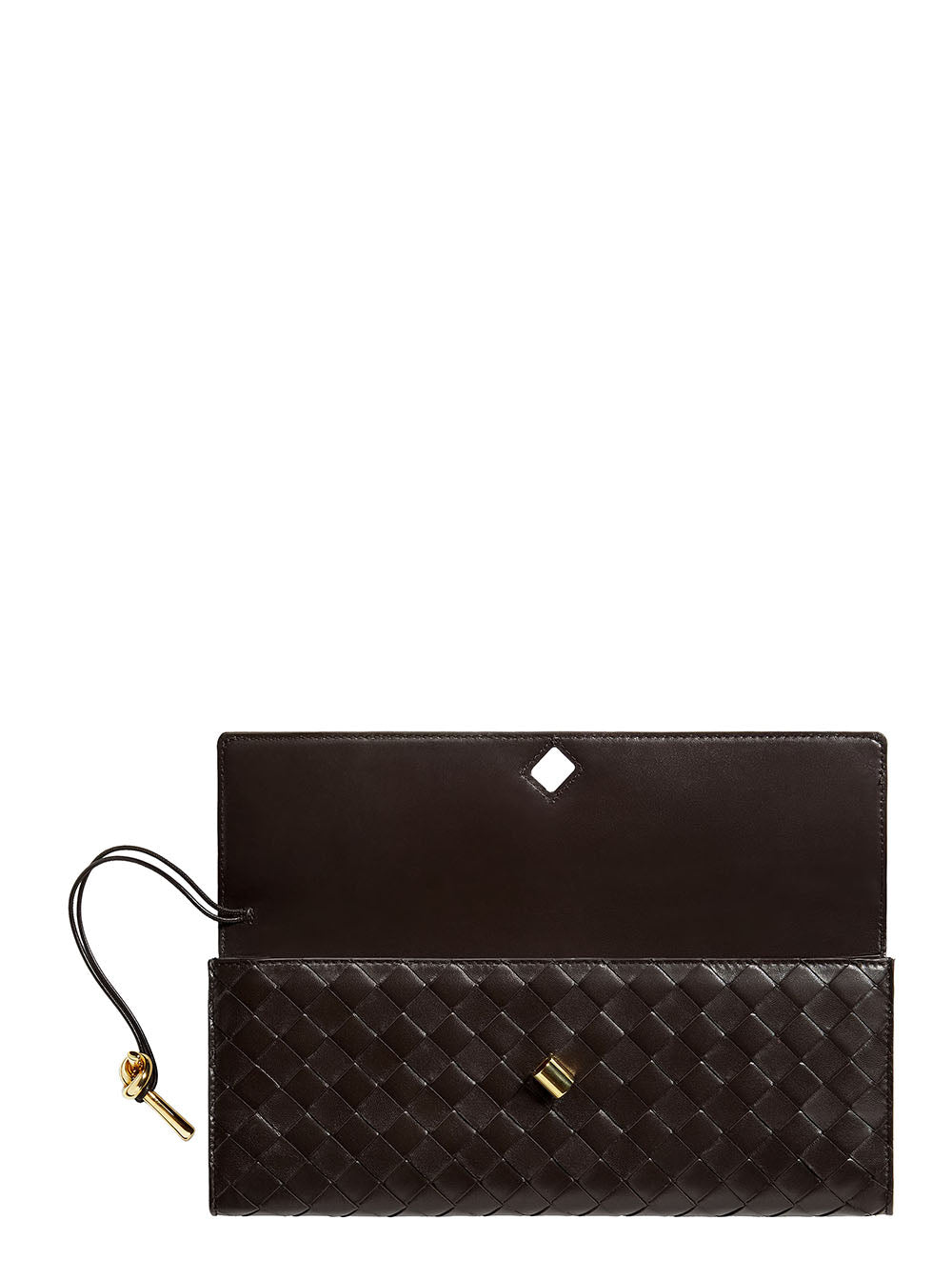Bottega Veneta Women Clutch Bag 'Andiamo' In Brown Woven Nappa For Women BOTTEGA VENETA