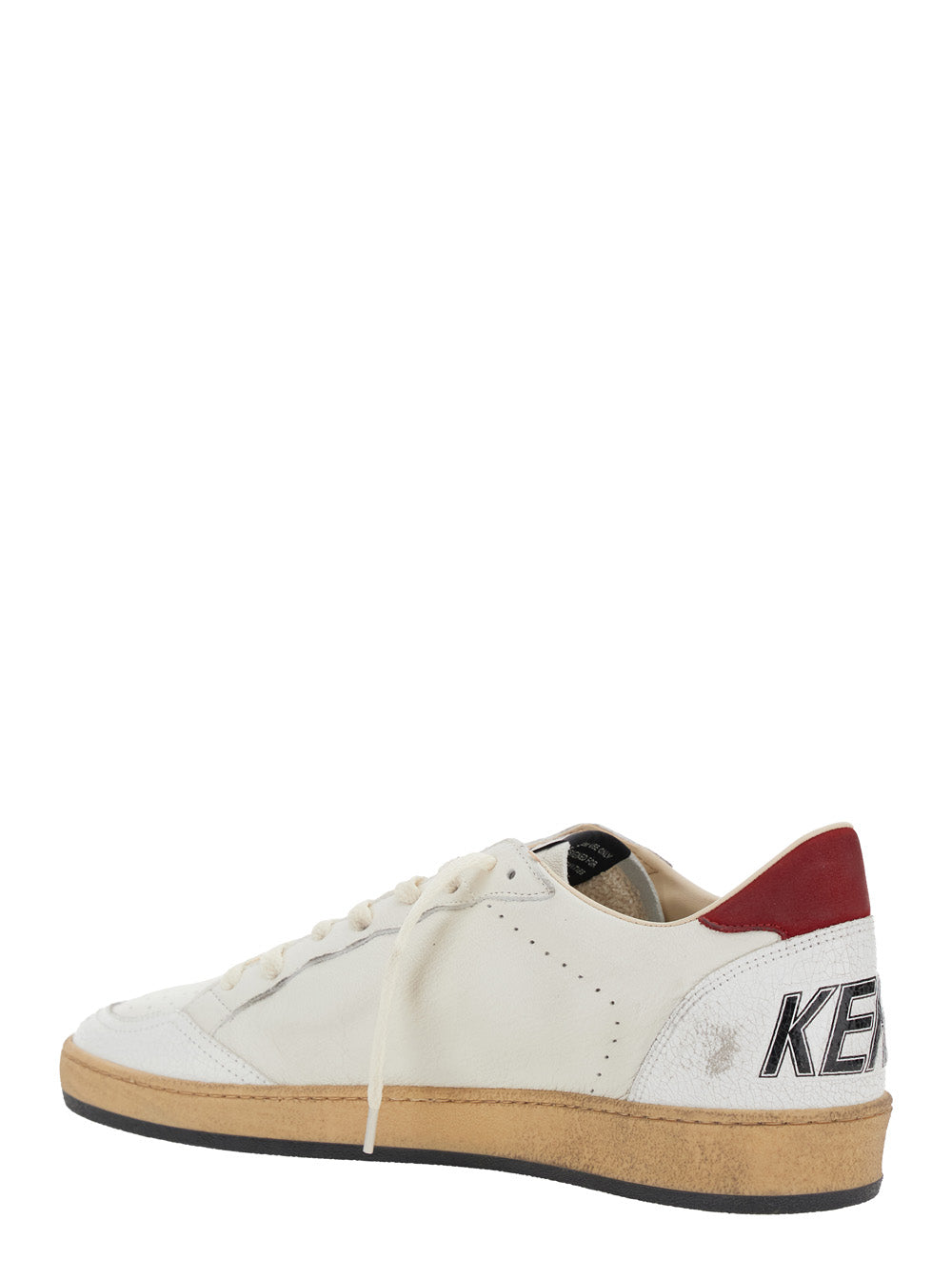 Golden Goose Men 'Ball Star' White Low Sneakers In Leather And Suede For Men GOLDEN GOOSE