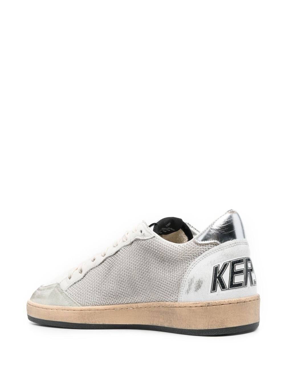 Golden Goose Men Sneakers Ballstar With Leather And Gray Tech Fabric Unisex GOLDEN GOOSE