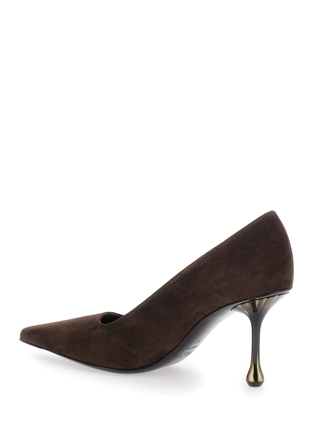 Jimmy Choo Women Pumps 'Ixia' With High Sculpted Heel In Brown Suede For Women JIMMY CHOO