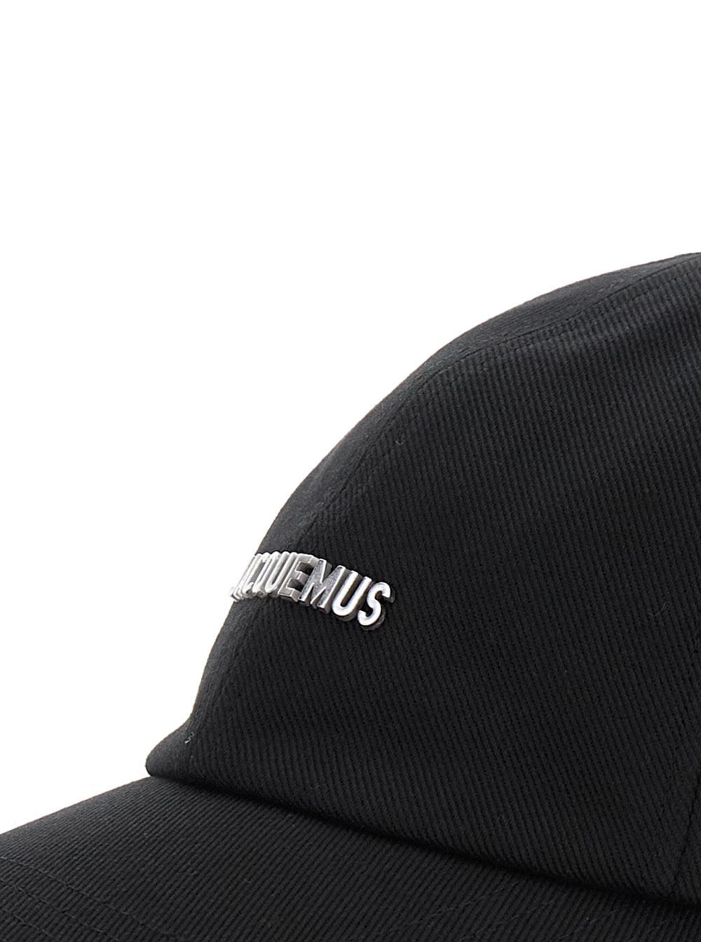 Jacquemus Women Baseball Cap 'La Casquette Gadjo' With Logo Lettering On The Front In Black Cotton For Men JACQUEMUS