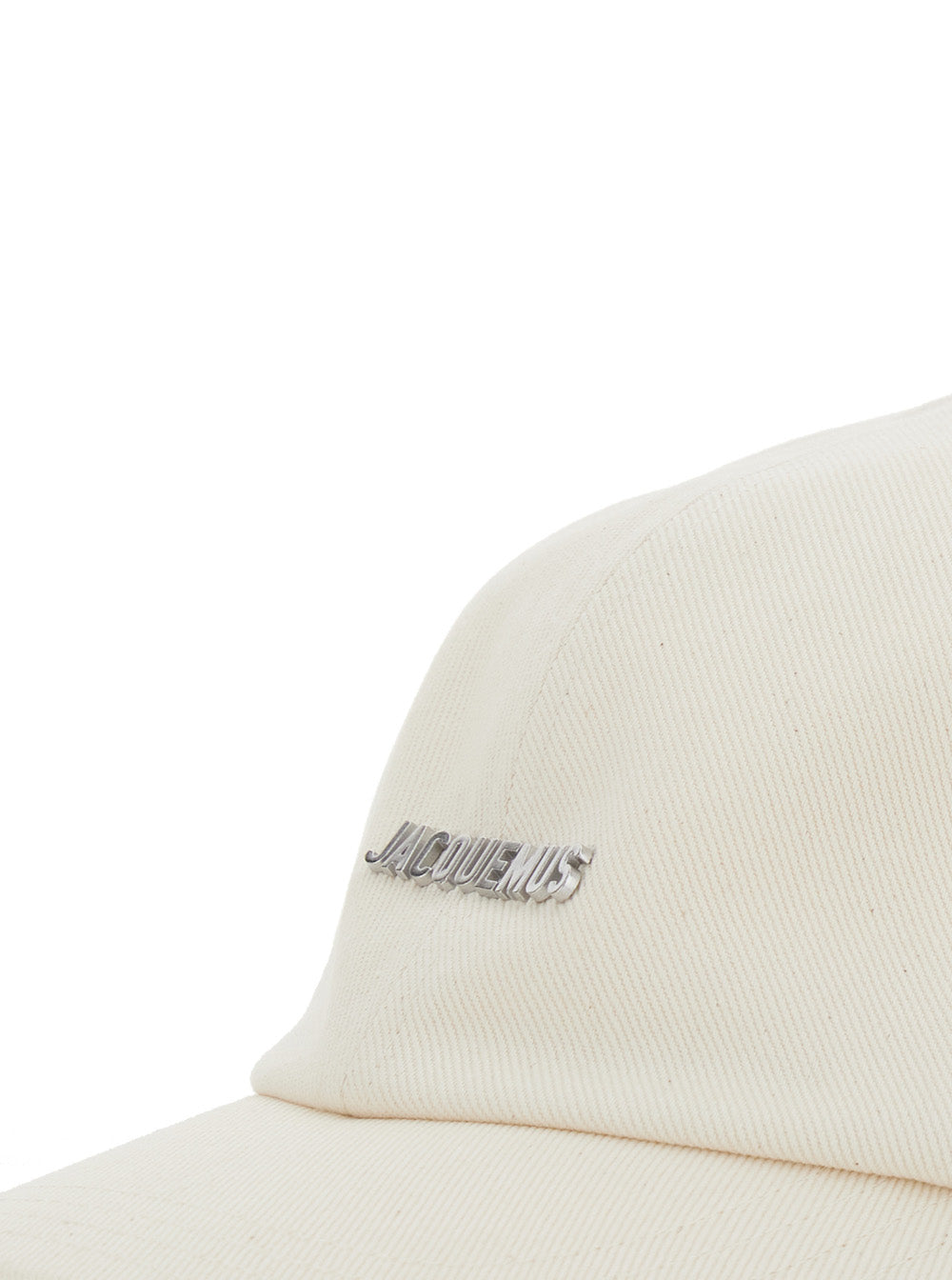 Jacquemus Women Baseball Cap 'La Casquette Gadjo' With Logo Lettering On The Front In White Cotton For Men JACQUEMUS