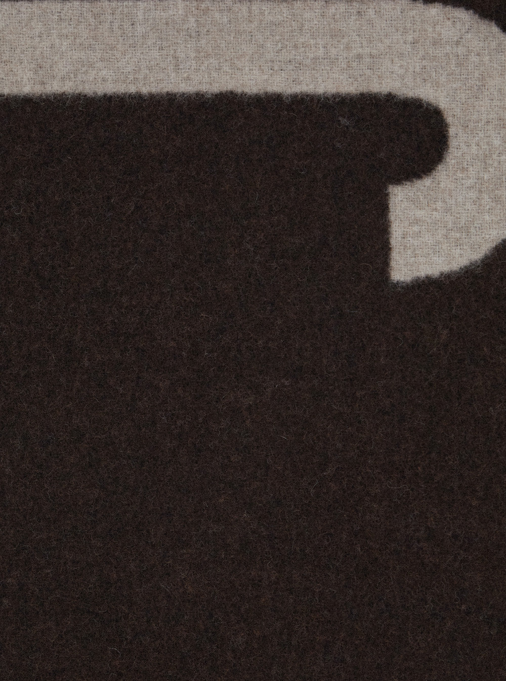 Jacquemus Men Scarf 'L'echarpe Jacquemus' With Maxi Logo Lettering And Fringed Hem In Brown For Men JACQUEMUS
